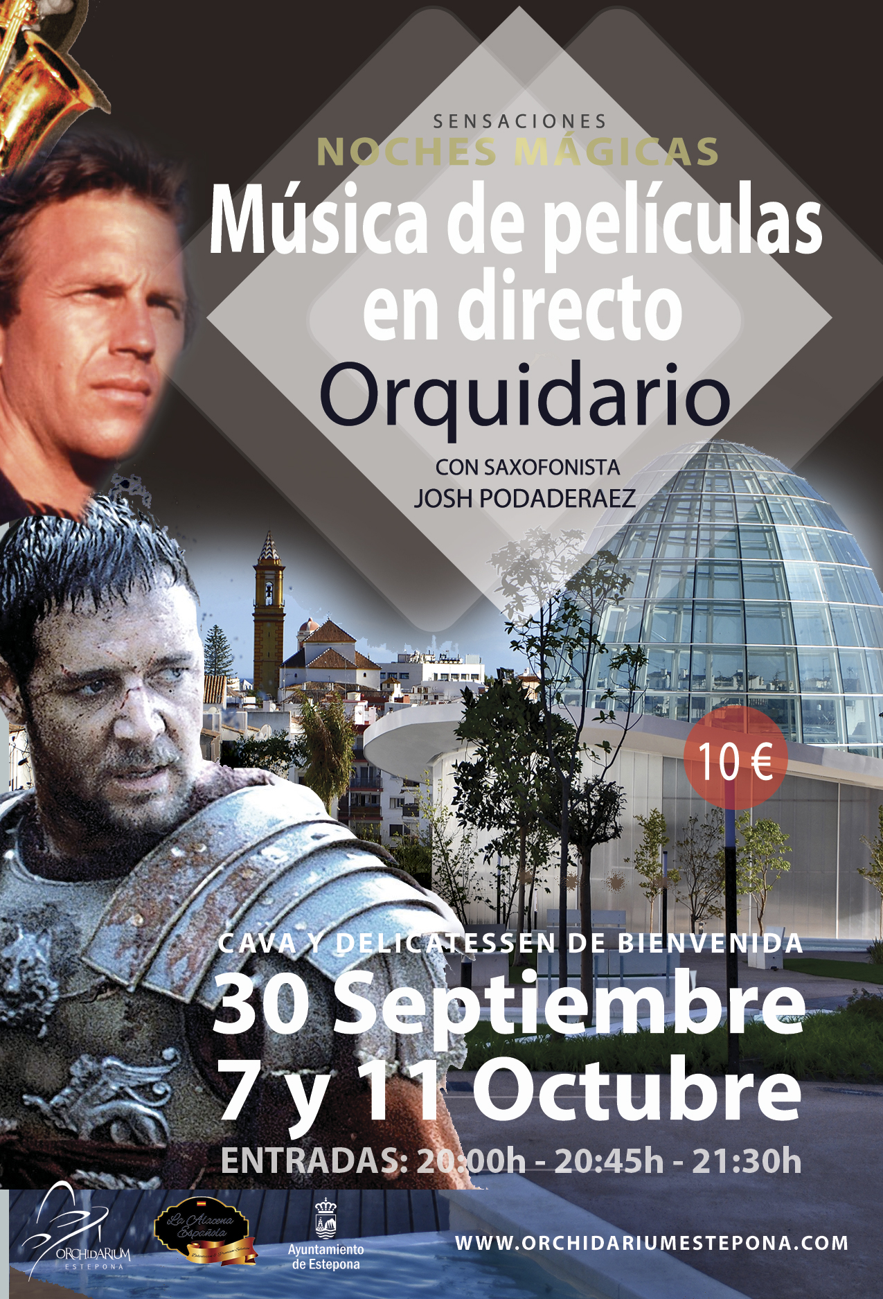 El ciclo de conciertos en el Orquidario continúa con la actuación de saxo de Josh Podaderaez