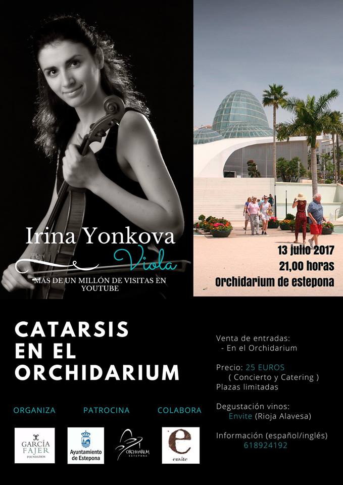 La violista Irina Yonkova realizará un concierto en el Orquidario “Catarsis en el Orchidarium”
